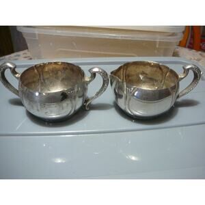 Vintage English Silver Mfg Corp Silverplate Sugar & Creamer